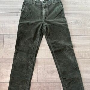 Dockers Green Corduroy Trousers Straight Fit Size 30x32"